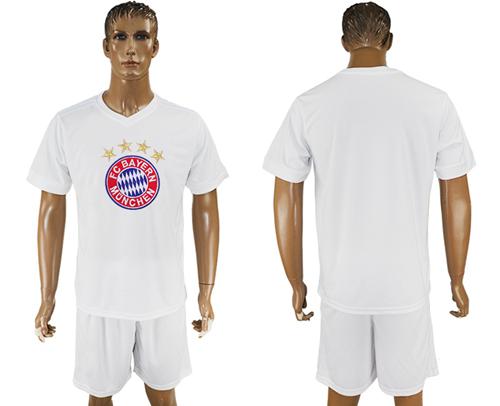 Bayern Munchen Blank White Soccer Club T-Shirt Bayern Munchen Blank White Soccer Club T-Shirt