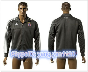Bayern Munchen Soccer Jackets Grey
