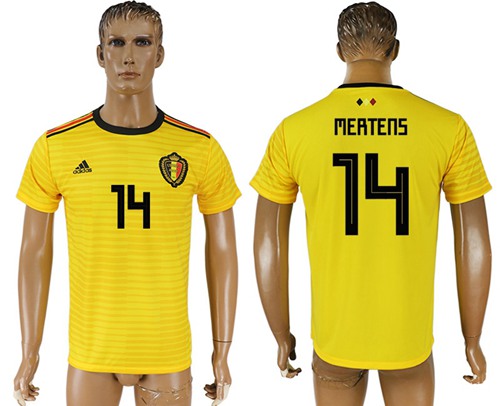 Belgium #14 Mertens Away Soccer Country Jersey Belgium #14 Mertens Away Soccer Country Jersey