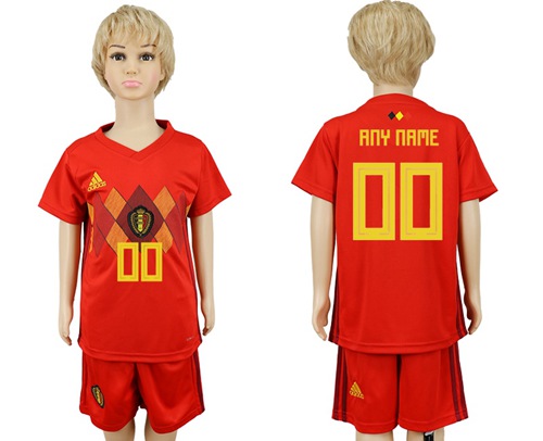 Belgium Personalized Home Kid Soccer Country Jersey