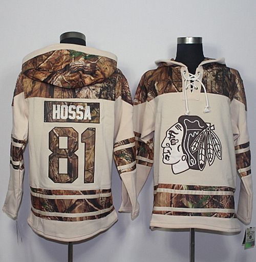 Blackhawks #81 Marian Hossa Cream Camo Stitched NHL Jersey