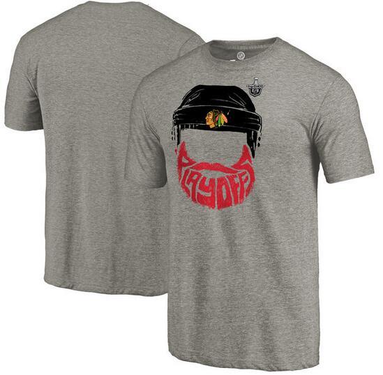 Blackhawks 2017 Stanley Cup Playoffs Gray Men's Short Sleeve T-Shirt