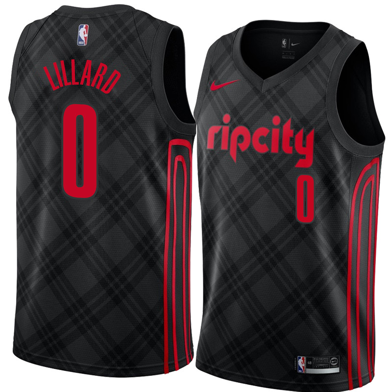 Blazers 0 Damian Lillard Black 2018-19 City Edition Nike Swingman Jersey