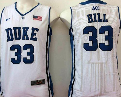Blue Devils #33 Grant Hill White Basketball Stitched NCAA Jersey Blue Devils #33 Grant Hill White Basketball Stitched NCAA Jersey