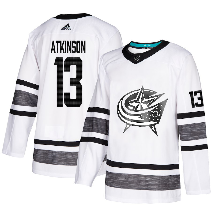Blue Jackets #13 Cam Atkinson White Authentic 2019 All-Star Stitched Youth Hockey Jersey