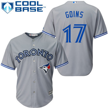 Blue Jays #17 Ryan Goins Grey Cool Base Stitched Youth MLB Jersey Blue Jays #17 Ryan Goins Grey Cool Base Stitched Youth MLB Jersey