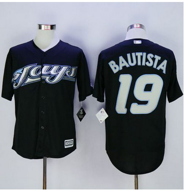 Blue Jays #19 Jose Bautista Black New Cool Base Stitched MLB Jersey Blue Jays #19 Jose Bautista Black New Cool Base Stitched MLB Jersey