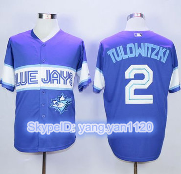 Blue Jays #2 Troy Tulowitzki Blue Exclusive New Cool Base Stitched MLB Jersey Blue Jays #2 Troy Tulowitzki Blue Exclusive New Cool Base Stitched MLB Jersey