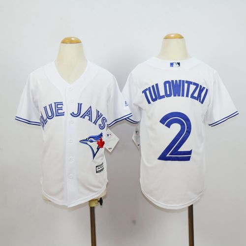 Blue Jays #2 Troy Tulowitzki White Cool Base Stitched Youth MLB Jersey Blue Jays #2 Troy Tulowitzki White Cool Base Stitched Youth MLB Jersey