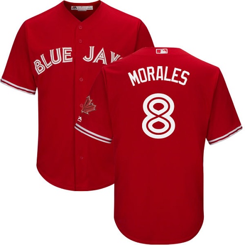 Blue Jays #8 Kendrys Morales Red Cool Base Canada Day Stitched Youth MLB Jersey Blue Jays #8 Kendrys Morales Red Cool Base Canada Day Stitched Youth MLB Jersey