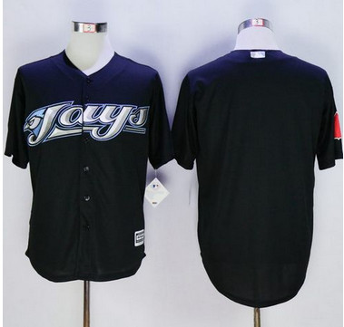 Blue Jays Blank Black New Cool Base Stitched MLB Jersey