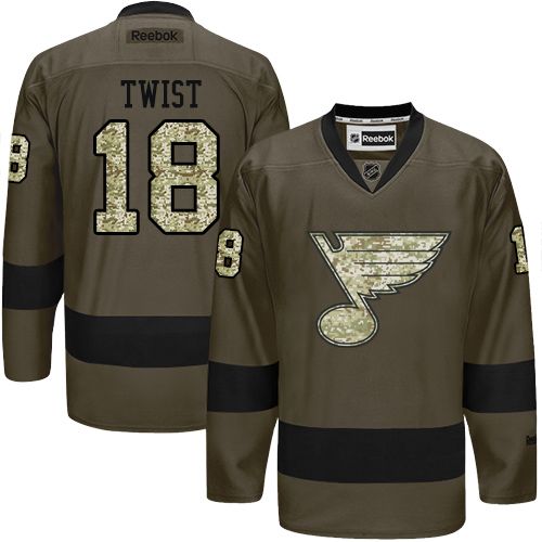 Blues #18 Tony Twist Green Salute to Service Stitched NHL Jersey Blues #18 Tony Twist Green Salute to Service Stitched NHL Jersey