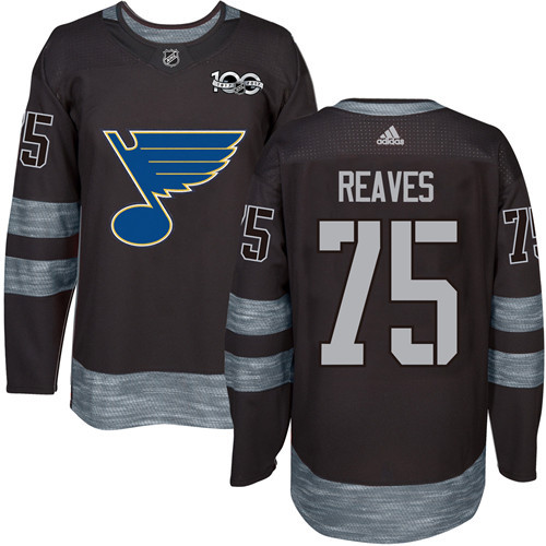Blues #75 Ryan Reaves Black 1917-2017 100th Anniversary Stitched NHL Jersey Blues #75 Ryan Reaves Black 1917-2017 100th Anniversary Stitched NHL Jersey
