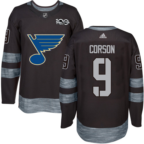 Blues #9 Shayne Corson Black 1917-2017 100th Anniversary Stitched NHL Jersey Blues #9 Shayne Corson Black 1917-2017 100th Anniversary Stitched NHL Jersey