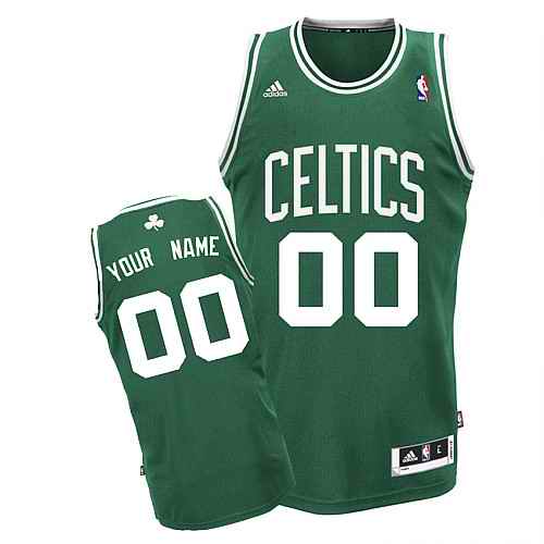 Boston Celtics Custom Swingman Green White Number Road Jersey
