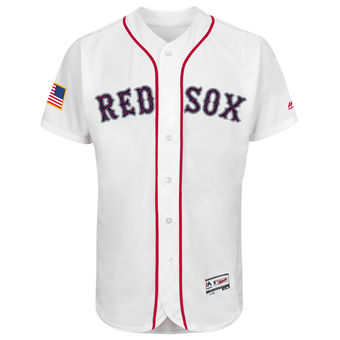 Boston Red Sox Majestic Fashion Stars & Stripes FlexBase Jersey - White