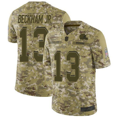 Browns #13 Odell Beckham Jr Camo Youth Stitched Football Limited 2018 Salute to Service Jersey Browns #13 Odell Beckham Jr Camo Youth Stitched Football Limited 2018 Salute to Service Jersey