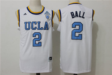 Bruins #2 Lonzo Ball White Basketball Stitched NCAA Jersey