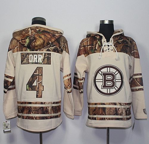 Bruins #4 Bobby Orr Cream Camo Stitched NHL Jersey