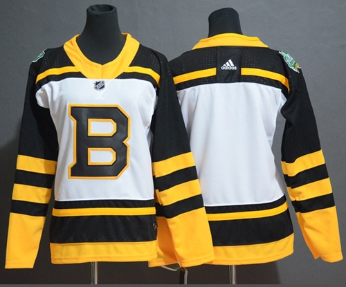 Bruins Blank White Authentic 2019 Winter Classic Women's Stitched Hockey Jersey