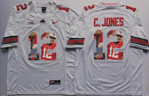 Buckeyes #12 Cardale Jones White Player Fashion Stitched NCAA Jersey Buckeyes #12 Cardale Jones White Player Fashion Stitched NCAA Jersey