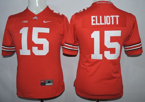 Buckeyes #15 Ezekiel Elliott Red Women's Stitched NCAA Jersey Buckeyes #15 Ezekiel Elliott Red Women's Stitched NCAA Jersey
