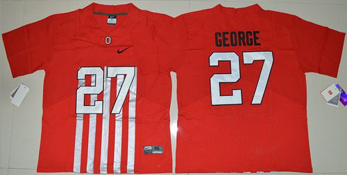 Buckeyes #27 Eddie George Red Alternate Elite Stitched NCAA Jersey Buckeyes #27 Eddie George Red Alternate Elite Stitched NCAA Jersey