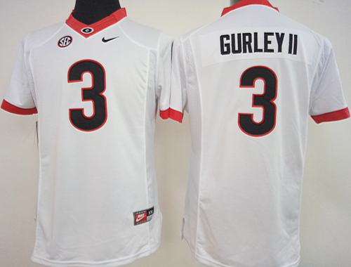 Bulldogs #3 Todd Gurley II White Women's Stitched NCAA Jersey Bulldogs #3 Todd Gurley II White Women's Stitched NCAA Jersey