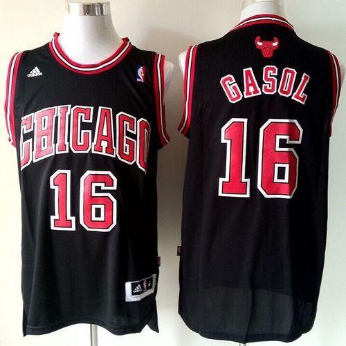 Bulls #16 Pau Gasol Black Revolution 30 Stitched Youth NBA Jersey Bulls #16 Pau Gasol Black Revolution 30 Stitched Youth NBA Jersey