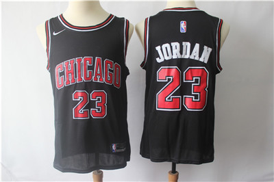Bulls #23 Michael Jordan Black Nike Swingman Jersey