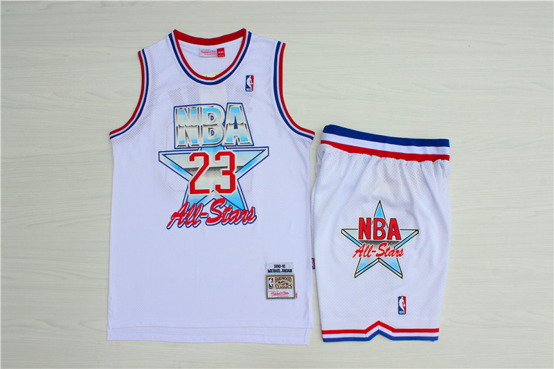 Bulls #23 Michael Jordan White 1992 All-Star Hardwood Claasics Jersey(With Shorts) Bulls #23 Michael Jordan White 1992 All-Star Hardwood Claasics Jersey(With Shorts)