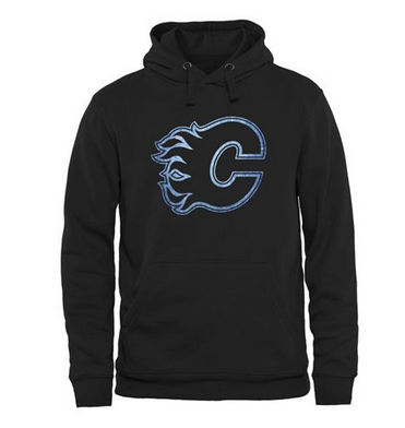 Calgary Flames Rinkside Pond Hockey Pullover Hoodie Black