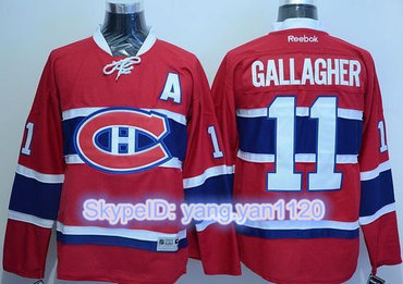 Canadiens #11 Brendan Gallagher Red Home Stitched NHL Jersey