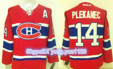 Canadiens #14 Tomas Plekanec Stitched Red New CH NHL Jersey