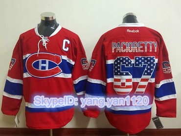Canadiens #67 Max Pacioretty Red USA Flag Fashion Stitched NHL Jersey