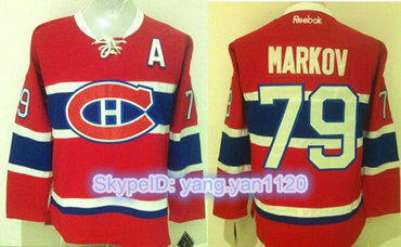Canadiens #79 Andrei Markov Red New CH Stitched NHL Jersey