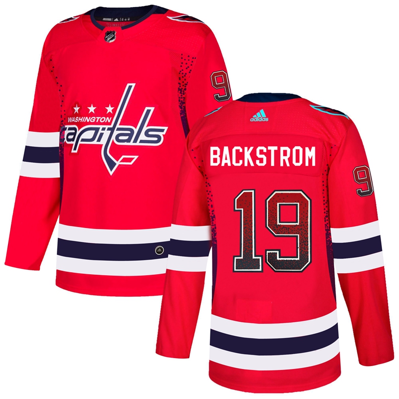Capitals 19 Nicklas Backstrom Red Drift Fashion Adidas Jersey