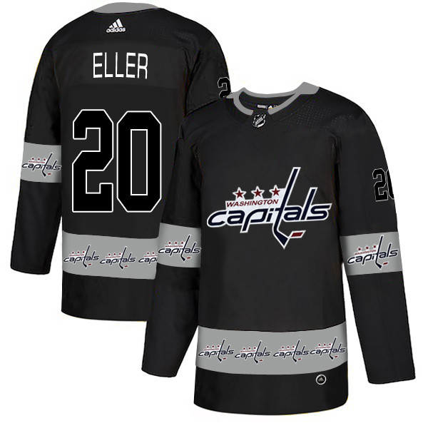 Capitals 20 Lars Eller Black Team Logos Fashion Adidas Jersey Capitals 20 Lars Eller Black Team Logos Fashion Adidas Jersey