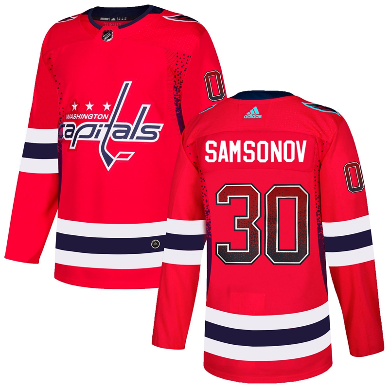 Capitals 30 Ilya Samsonov Red Drift Fashion Adidas Jersey Capitals 30 Ilya Samsonov Red Drift Fashion Adidas Jersey