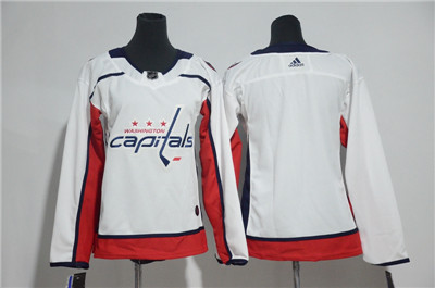 Capitals Blank White Women Adidas Jersey
