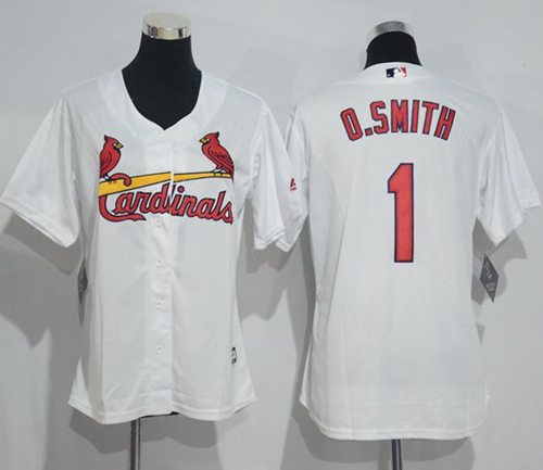 Cardinals #1 Ozzie Smith White Women's Home Stitched MLB Jersey Cardinals #1 Ozzie Smith White Women's Home Stitched MLB Jersey