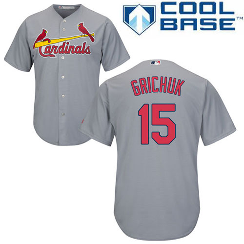 Cardinals #15 Randal Grichuk Grey Cool Base Stitched Youth MLB Jersey Cardinals #15 Randal Grichuk Grey Cool Base Stitched Youth MLB Jersey