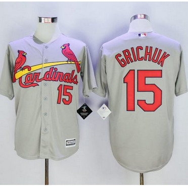 Cardinals #15 Randal Grichuk Grey New Cool Base Stitched MLB Jersey Cardinals #15 Randal Grichuk Grey New Cool Base Stitched MLB Jersey