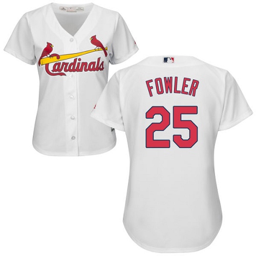 Cardinals #25 Dexter Fowler White Home Women's Stitched MLB Jersey Cardinals #25 Dexter Fowler White Home Women's Stitched MLB Jersey
