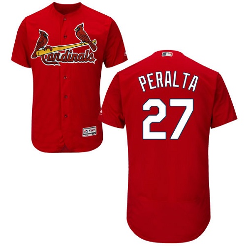 Cardinals #27 Jhonny Peralta Red Flexbase Authentic Collection Stitched MLB Jersey
