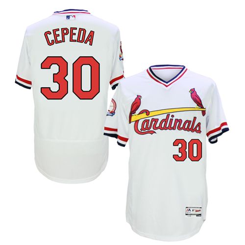 Cardinals #30 Orlando Cepeda White Flexbase Authentic Collection Cooperstown Stitched MLB Jersey Cardinals #30 Orlando Cepeda White Flexbase Authentic Collection Cooperstown Stitched MLB Jersey