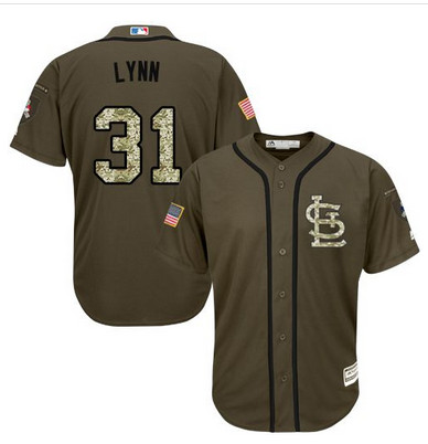 Cardinals #31 Lance Lynn Green Salute to Service Stitched MLB Jersey