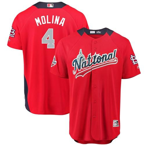 Cardinals #4 Yadier Molina Red 2018 All-Star National League Stitched Baseball Jersey Cardinals #4 Yadier Molina Red 2018 All-Star National League Stitched Baseball Jersey