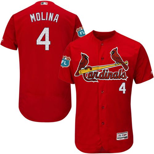 Cardinals #4 Yadier Molina Red Flexbase Authentic Collection Stitched MLB Jersey Cardinals #4 Yadier Molina Red Flexbase Authentic Collection Stitched MLB Jersey
