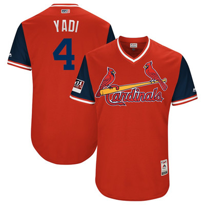 Cardinals #4 Yadier Molina Yadi Red 2018 Players' Weekend Authentic Team Jersey Cardinals #4 Yadier Molina Yadi Red 2018 Players' Weekend Authentic Team Jersey